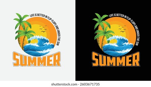 Retro Vintage Summer surfing Vibes t-shirt design