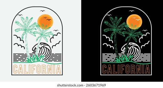 Retro Vintage Summer surfing Vibes t-shirt design