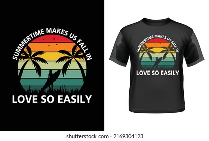 Retro vintage summer t shirt design