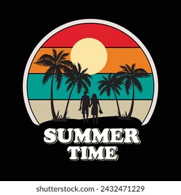 retro vintage Summer t-shirt design