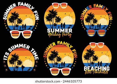 Retro Vintage summer T-shirt Design, summer beach vacation t shirts, summer surfing t-shirt vector design