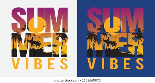 Retro Vintage Summer Vibes t-shirt design