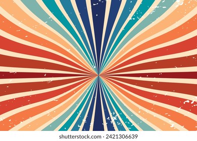 retro vintage sunburst 70's 80's 90's abstract background