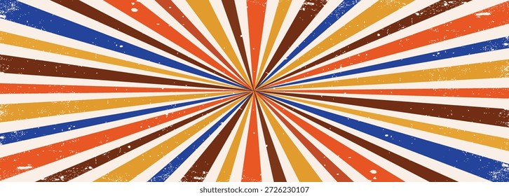 retro vintage sunburst background vector colorful sunburst