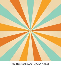 retro vintage sunburst pattern multicolor background