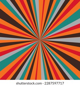 Retro Vintage Sunburst Vector Illustration