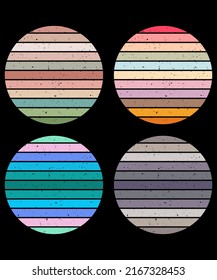Retro Vintage Sunset, Sunset Background Clipart Vector illustration, Original vector vintage set.