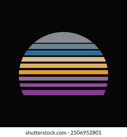 Retro Vintage Sunset Background Clipart Vector Illustration, sunset grass vintage striped clipart, Sun 80s in retro style. Retro sunset collection
sunset vintage retro background design,