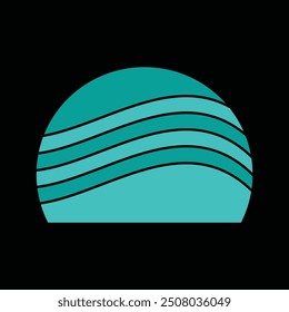 Retro Vintage Sunset Background Clipart Vector Illustration, sunset grass vintage striped clipart, Sun 80s in retro style, Retro sunset collection, vintage retro background design,