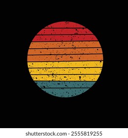 Retro vintage sunset design for T-shirt