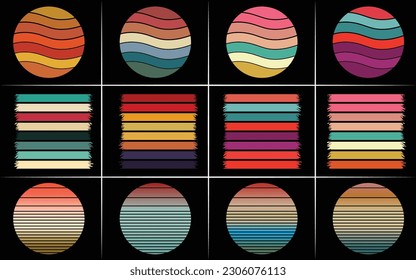 Retro Vintage Sunset Summer Background Graphic for T-Shirt Design