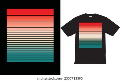 Retro Vintage Sunset T-Shirt Design for Summer 