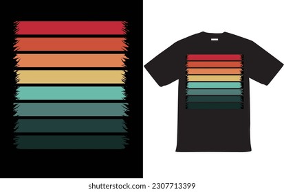 Retro Vintage Sunset T-Shirt Design for Summer 