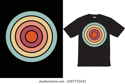 Retro Vintage Sunset T-Shirt Design for Summer 