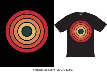 Retro Vintage Sunset T-Shirt Design for Summer 
