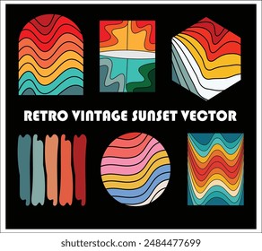 Retro, Vintage, Sunset, Vector, Design, Aesthetic, 80s, 70s, Graphic, Illustration, Nostalgic, Colorful, Gradient, Summer, Beach, Palm, Trees, Silhouette, Artistic, Digital, Hipster, Bohemian, T-shirt