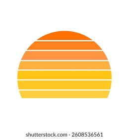 Retro Vintage Sunset Vector Illustration