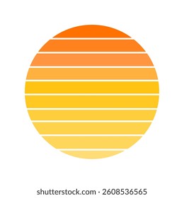 Retro Vintage Sunset Vector Illustration