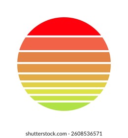 Retro Vintage Sunset Vector Illustration