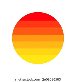 Retro Vintage Sunset Vector Illustration