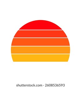 Retro Vintage Sunset Vector Illustration