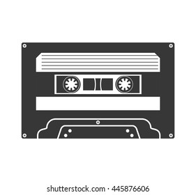 Retro and vintage technology concept represented by Cassette icon. isolated and flat illustration 