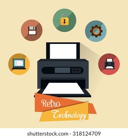 Retro and vintage technology graphic design, vector illustration