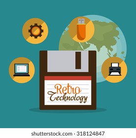 Retro and vintage technology graphic design, vector illustration