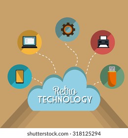 Retro and vintage technology graphic design, vector illustration