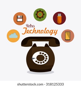 Retro and vintage technology graphic design, vector illustration