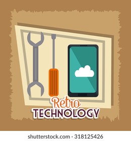 Retro and vintage technology graphic design, vector illustration