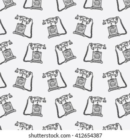 retro vintage telephone pattern