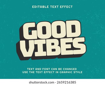 Retro vintage text effect editable 70s and 80s text style