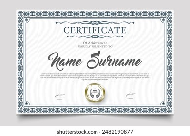 retro or vintage theme certificate. award design template