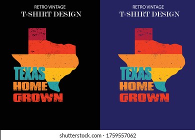 retro vintage t-shirt design  taxes  home grown.Retro vintage t-shirt design. USA states map vintage t-shirt design.