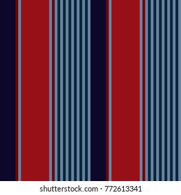Retro VINTAGE usa Color style seamless stripes pattern. Abstract vector background.