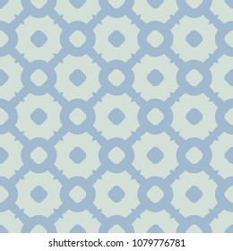 Retro vintage vector geometric texture. Abstract seamless pattern with mesh, lattice, grid, circles. Delicate ornamental background in pale green and blue colors. Elegant repeat design for decoration