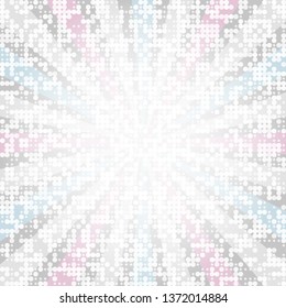 Retro vintage white-gray rays background with dots. Vector image eps 10