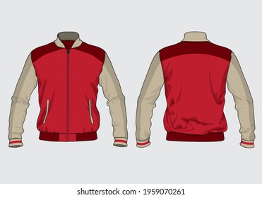 retro vintage windbreaker hoodie jacket template