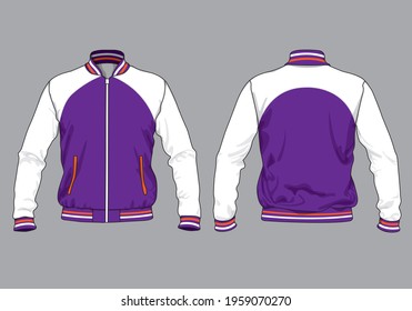 retro vintage windbreaker hoodie jacket template