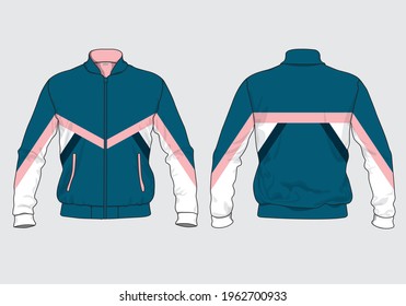 Retro Vintage Windbreaker Hoodie Jacket Template