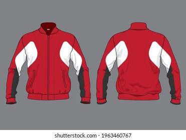 retro vintage windbreaker hoodie jacket template