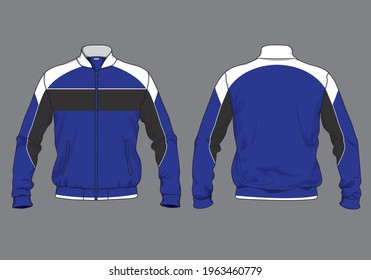 retro vintage windbreaker hoodie jacket template