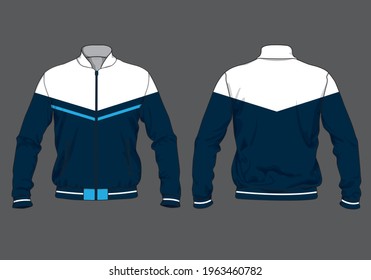 retro vintage windbreaker hoodie jacket template