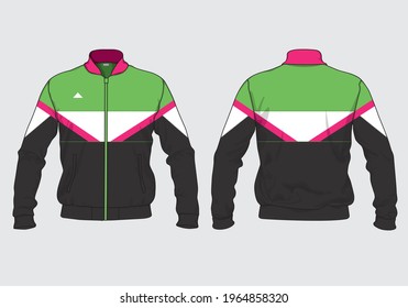 Retro Vintage Windbreaker Hoodie Jacket Template