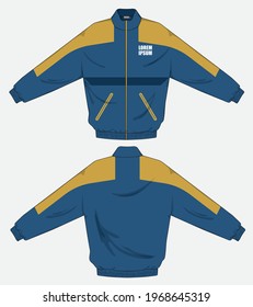 retro vintage windbreaker hoodie jacket template