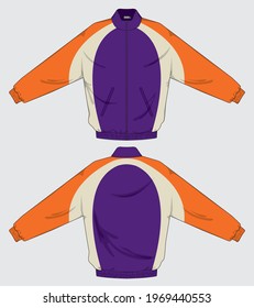 Retro Vintage Windbreaker Jacket Template