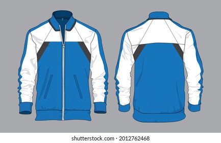 retro vintage windbreaker jacket template