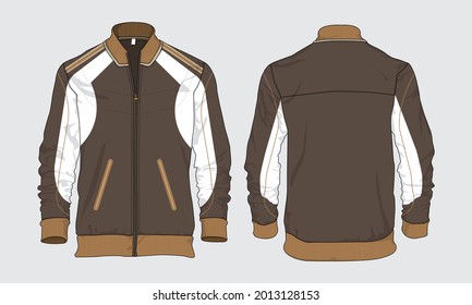 retro vintage windbreaker jacket template