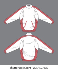 Retro Vintage Windbreaker Jacket Template